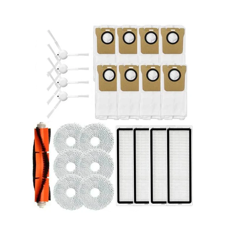 Запчасти для робота-пылесоса Mijia Omni 1S B101CN, основная боковая щетка, Hepa фильтр, Швабра, мешок для пыли, сменные детали