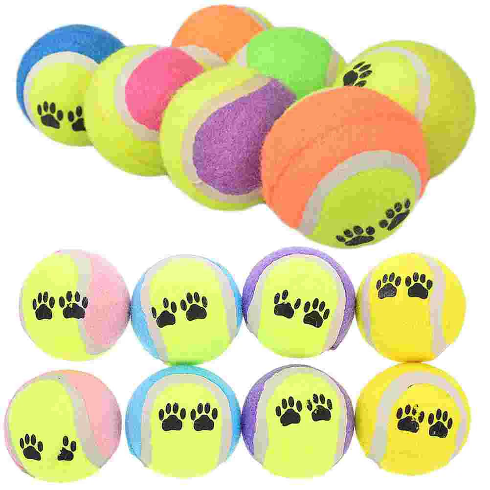 

16 Pcs Ball Dog Small Tennis Balls Dogs Chew Toys Puppy High Elasticity Aggressive Chewers