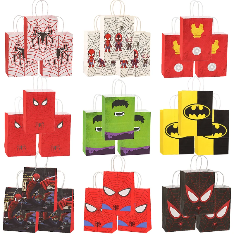 Lots Cartoon Super Hero Spiderman Kid Favor Birthday Pack Event Party Gift Bags Baby Shower Avengers Birthday Party Decoration
Lots Cartoon Super Hero Spiderman Kid Favor Birthday Pack Event Party Gift Bags Baby Shower Avengers Birthday Party Decoration