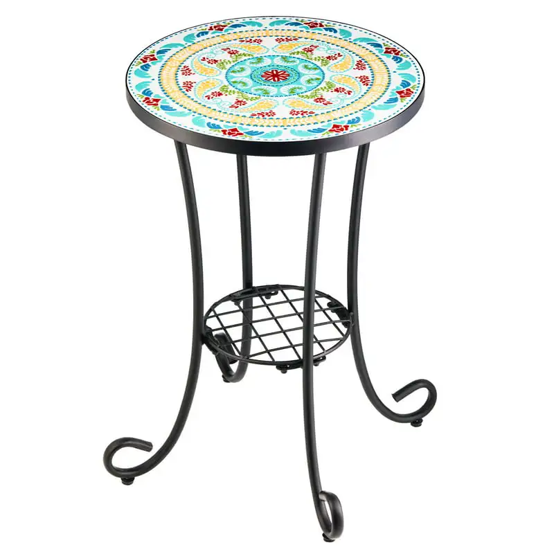 14" Ceramic Side Table w Ceramic Metal Legs Outdoor Floral Multiple Flower Pot Holder Shelf
14" Ceramic Side Table w Ceramic Metal Legs Outdoor Floral Multiple Flower Pot Holder Shelf