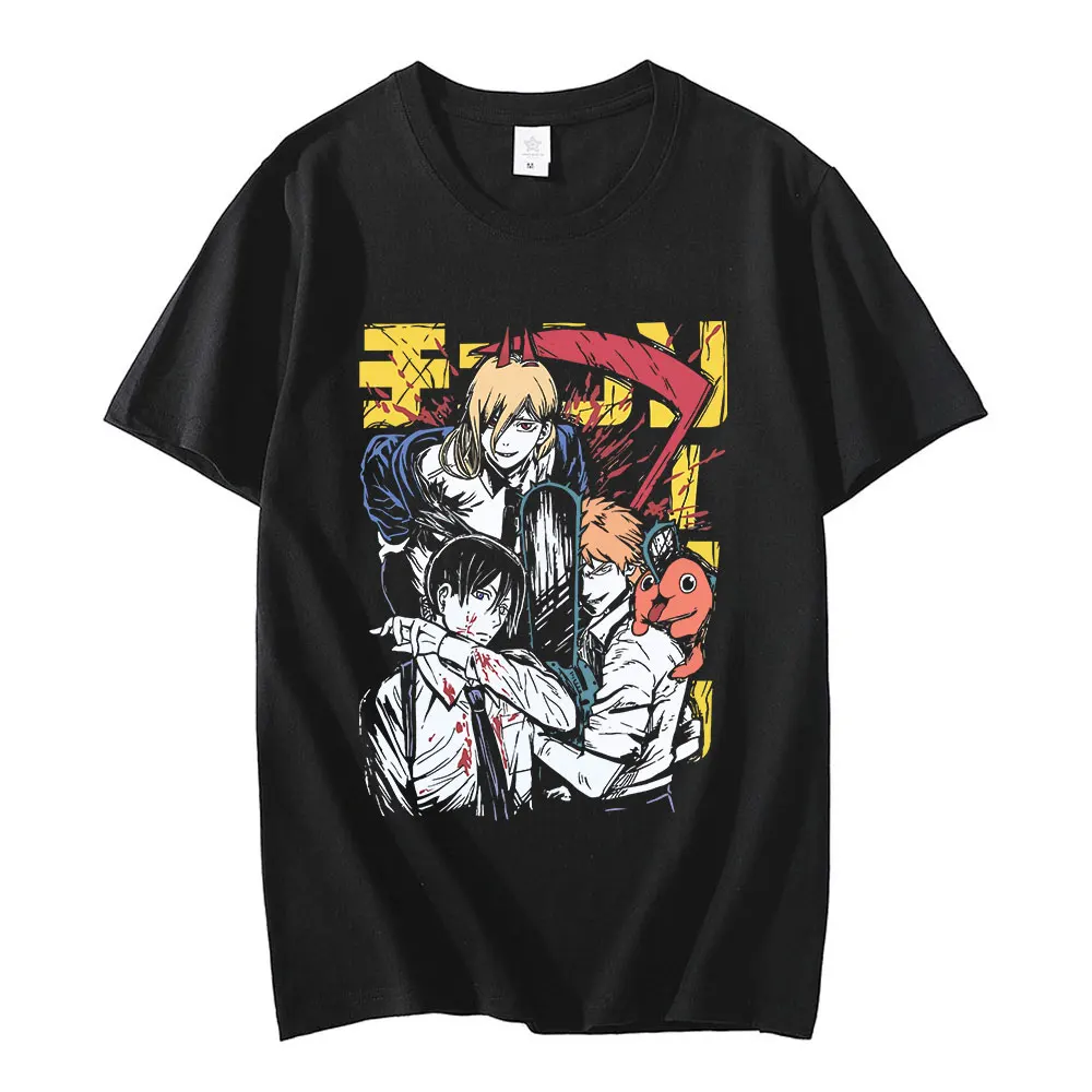 Japanese Anime Chainsaw Man T Shirt Denji Hayakawa Aki Power Pochita Short Sleeve T-shirts Men Women Fashion Casual Loose Tshirt
Japanese Anime Chainsaw Man T Shirt Denji Hayakawa Aki Power Pochita Short Sleeve T-shirts Men Women Fashion Casual Loose Tshirt