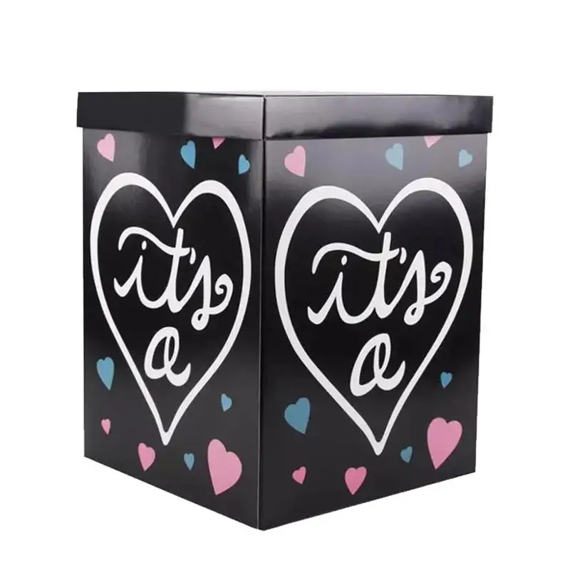 Baby Shower Gender Reveal Party Box Gender Reveal Folding Box Black Boy And Girl Birthday Baby Balloon Paper Box Party Surprise
Baby Shower Gender Reveal Party Box Gender Reveal Folding Box Black Boy And Girl Birthday Baby Balloon Paper Box Party Surprise