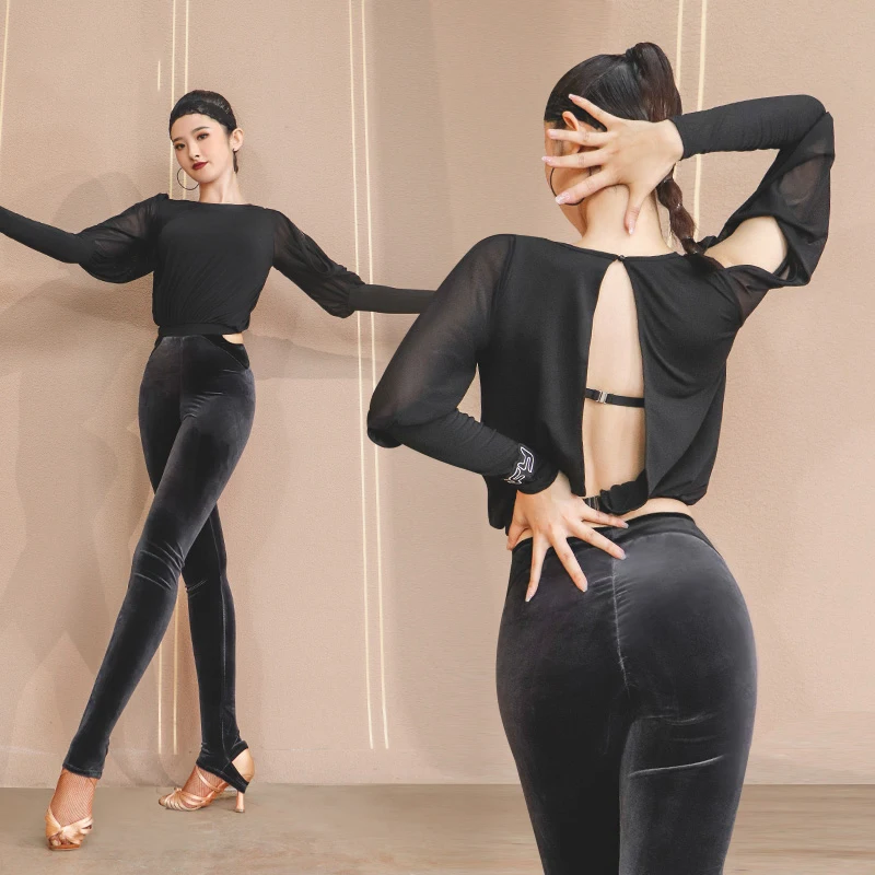 Latin Dance Costume Women Puff Sleeves Sexy Backless Jumpsuit Ballroom Practice Wear ChaChaTango Performance Dancewear VDB3068
Latin Dance Costume Women Puff Sleeves Sexy Backless Jumpsuit Ballroom Practice Wear ChaChaTango Performance Dancewear VDB3068