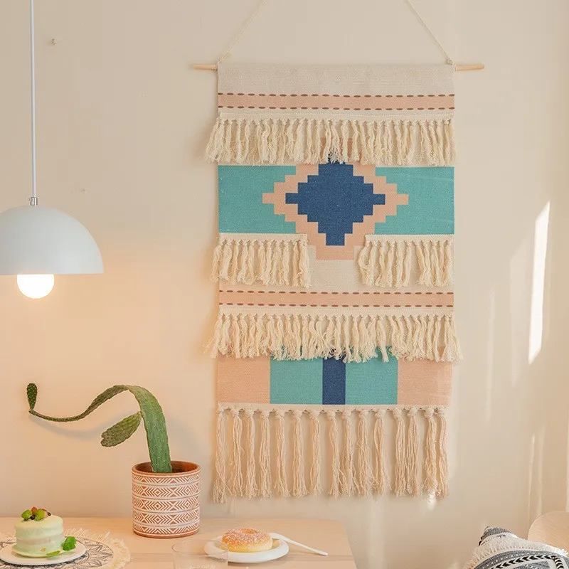 Hand-knitted tassel tapestry Nordic Art hanging cloth Wall Hanging Handmade bohemian style Retro Home Decor cotton
Hand-knitted tassel tapestry Nordic Art hanging cloth Wall Hanging Handmade bohemian style Retro Home Decor cotton