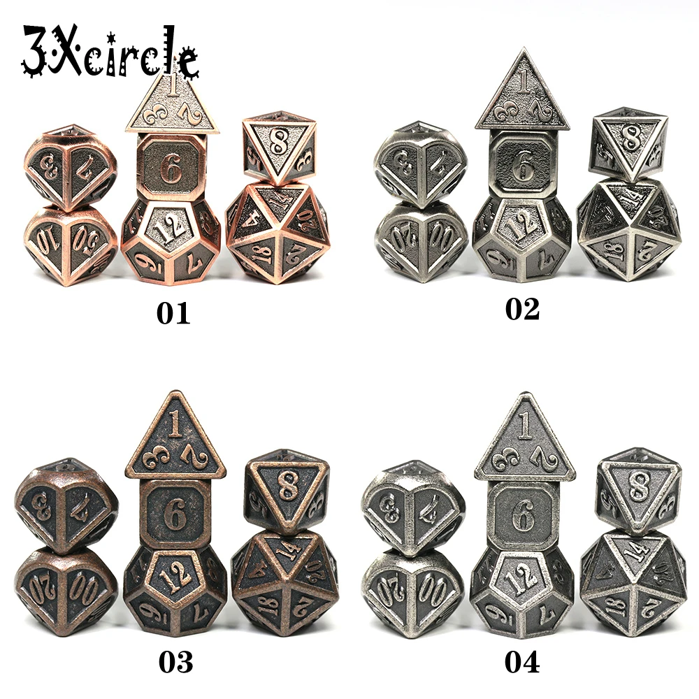 5 Sets Enamel Mini Size 7pcs Metal Digital Dice , for Table Board Role Playing Game Entertainment Supplies
5 Sets Enamel Mini Size 7pcs Metal Digital Dice , for Table Board Role Playing Game Entertainment Supplies