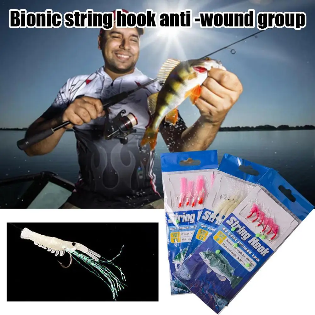 6pcs Fish Hook White Fish Skin Bionic String Hook Shrimp Skin Hook Upturned White Striped Mackerel And Spanish Hook
6pcs Fish Hook White Fish Skin Bionic String Hook Shrimp Skin Hook Upturned White Striped Mackerel And Spanish Hook