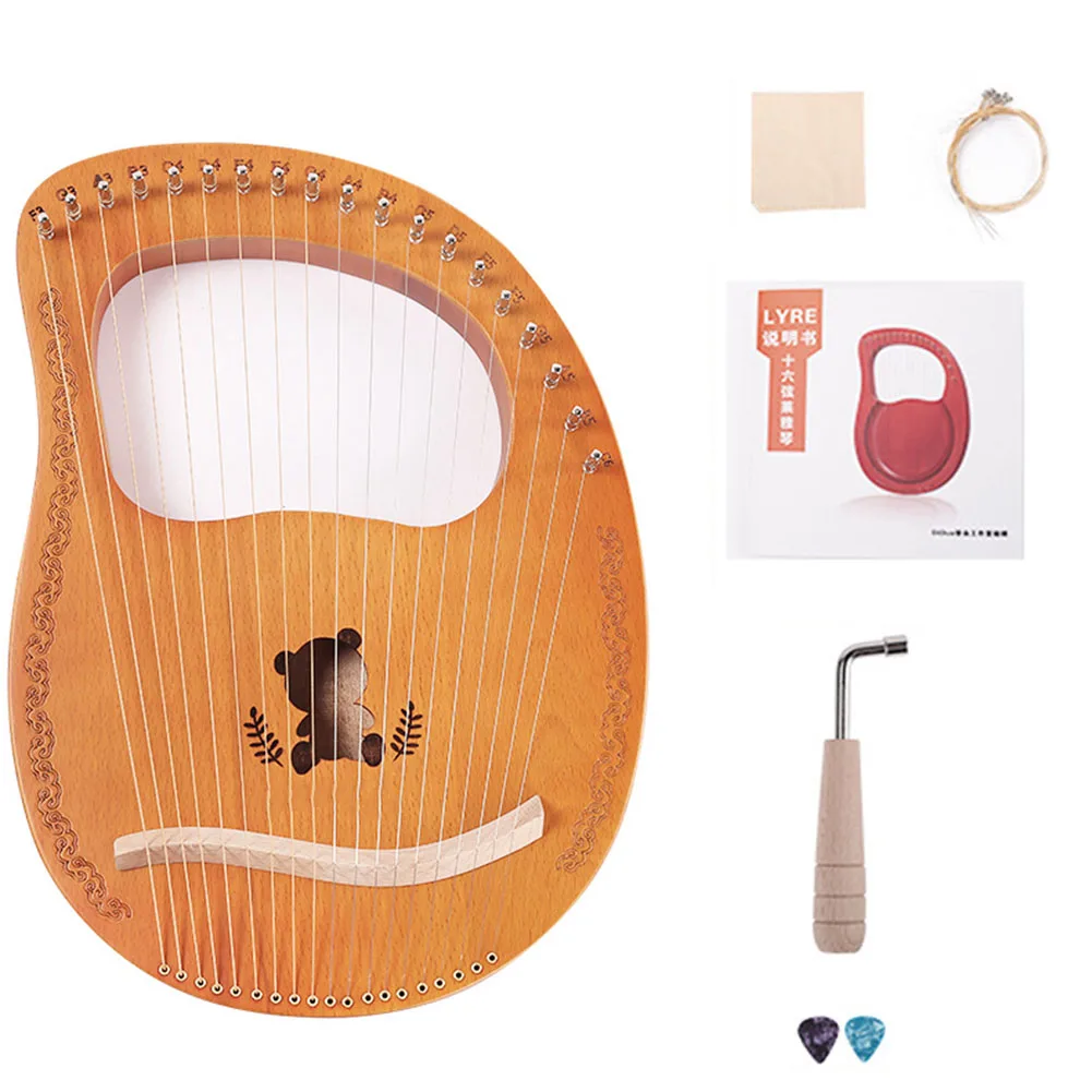 Lyre Harp 16 Strings Finger Piano Mahogany With Tuning Tool For Beginner Gift Piano Niche Instrument With Tuning Tool
Lyre Harp 16 Strings Finger Piano Mahogany With Tuning Tool For Beginner Gift Piano Niche Instrument With Tuning Tool