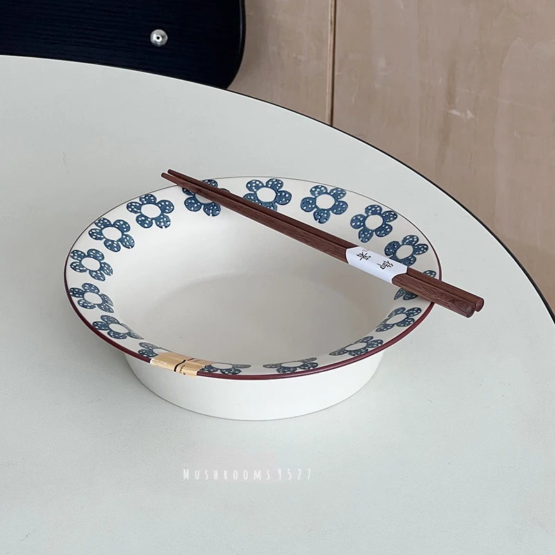 Mushrooms 9527 Japanese Retro Style Ceramic Salad Pasta Deep Dish Plate Retro Small Blue Flower Soup Bowl Rice Bowl
Mushrooms 9527 Japanese Retro Style Ceramic Salad Pasta Deep Dish Plate Retro Small Blue Flower Soup Bowl Rice Bowl