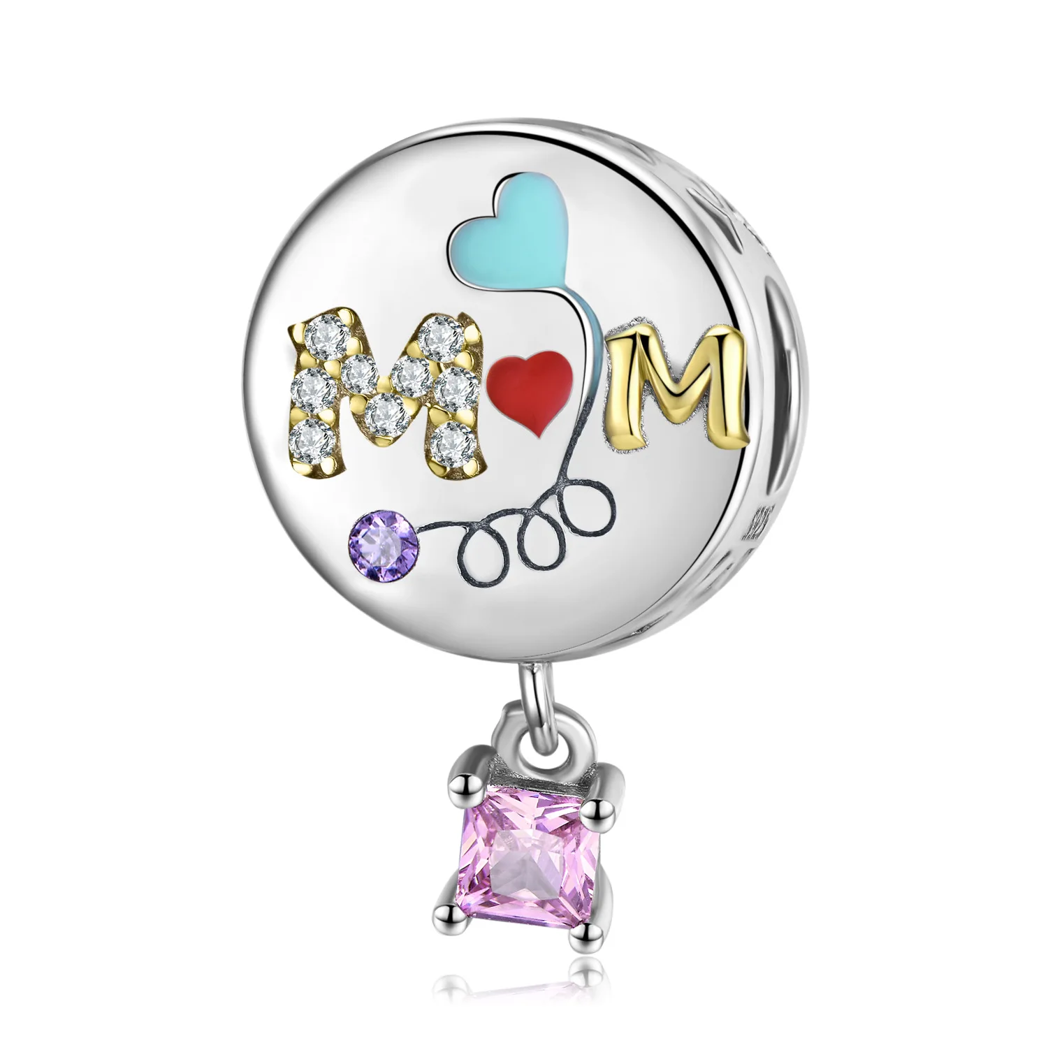 European S925 Sterling Silver Charm AAA CZ Heart MoM Balloon For Original PD Women Bracelet Necklace Chain Jewelry 
European S925 Sterling Silver Charm AAA CZ Heart MoM Balloon For Original PD Women Bracelet Necklace Chain Jewelry