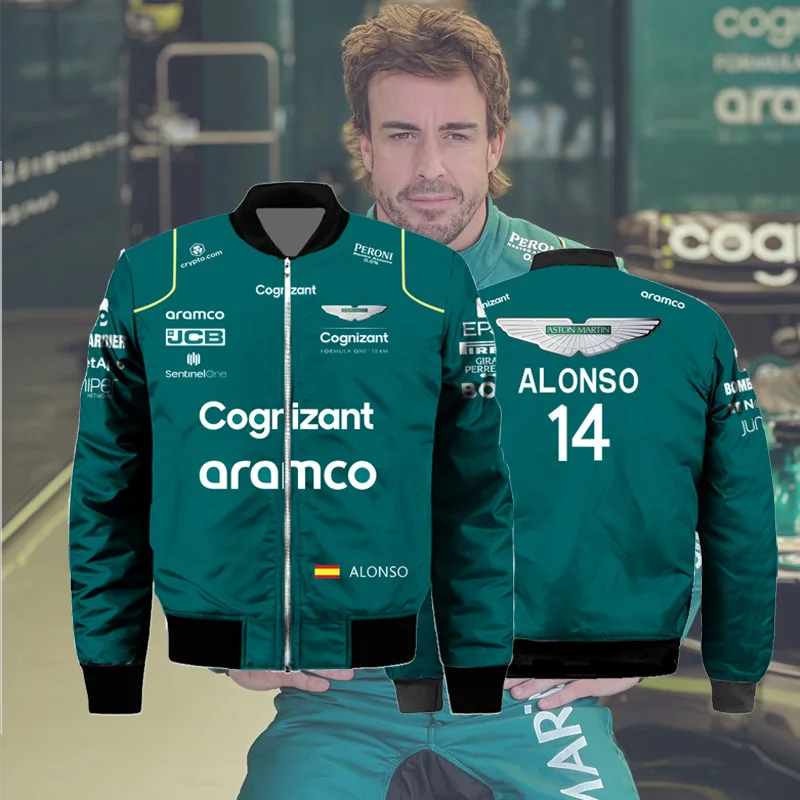 

Aston Martin Формула 1 2023 куртка Униформа гоночный костюм Алонсо куртка пальто Мужская и женская одежда для поддержки F1 Джека мотоциклетные Топы