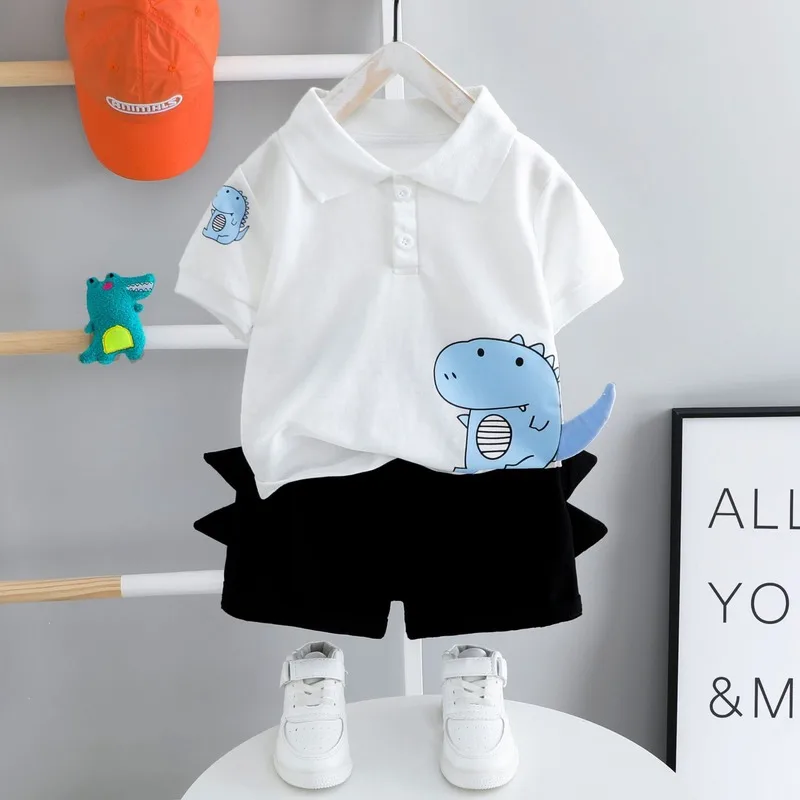 Baby Clothes Summer Suit Toddler Boys Short Sleeve Top + Black Shorts Children Outfits 2 Pieces 1-4 Year Old Baby Kids Clothes
Baby Clothes Summer Suit Toddler Boys Short Sleeve Top + Black Shorts Children Outfits 2 Pieces 1-4 Year Old Baby Kids Clothes