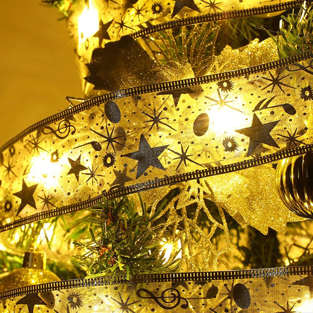 1pc Christmas Decoration LED Ribbon Fairy Lights Xmas Tree Ornaments Navidad Natal Decoration 2024 Tree Ribbon Bows
1pc Christmas Decoration LED Ribbon Fairy Lights Xmas Tree Ornaments Navidad Natal Decoration 2024 Tree Ribbon Bows