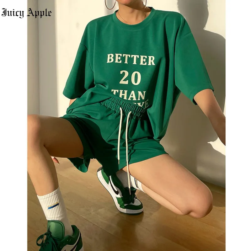 Juicy Apple Women's Tracksuit Solid Color Shorts And Top 2 Piece Sets Womens Outfits Sports And Leisure Suit Printed 2022 Summer
Juicy Apple Women's Tracksuit Solid Color Shorts And Top 2 Piece Sets Womens Outfits Sports And Leisure Suit Printed 2022 Summer