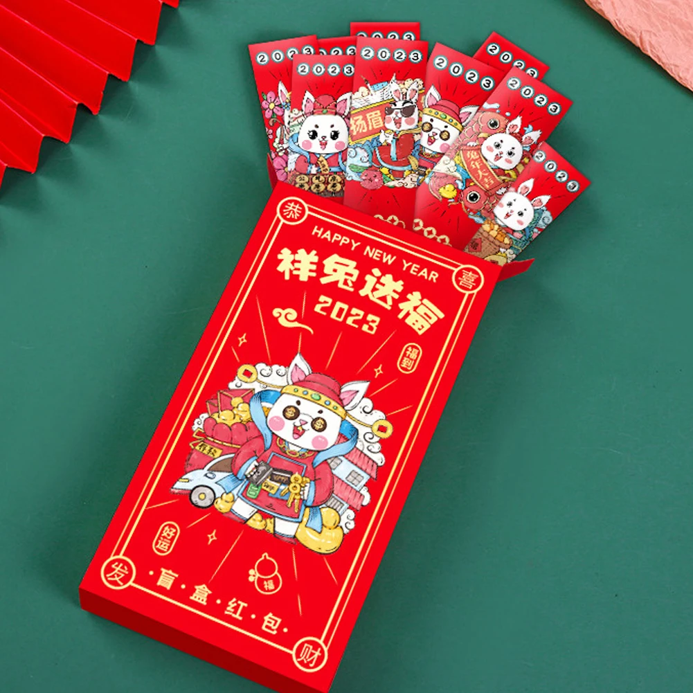 Novelty 2023 Chinese New Year Rabbit Red Envelopes With 12pcs Small Draw Lots Red Packets For Kid Lucky Money Pouch
Novelty 2023 Chinese New Year Rabbit Red Envelopes With 12pcs Small Draw Lots Red Packets For Kid Lucky Money Pouch
