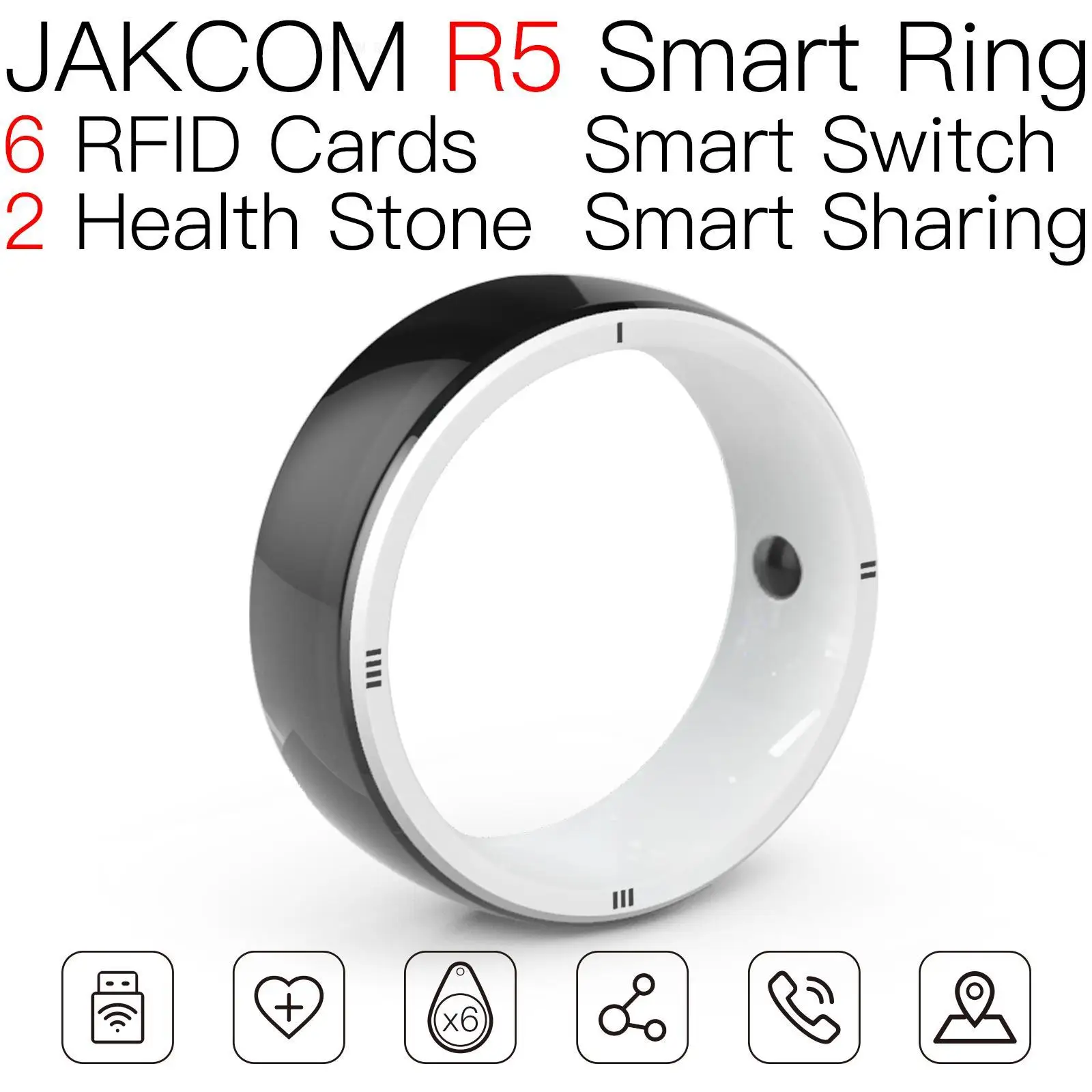 

JAKCOM R5 Smart Ring Newer than smartcard electronic tag for goat rfid cattle gps diameter 22mm movie mini sticker 125khz