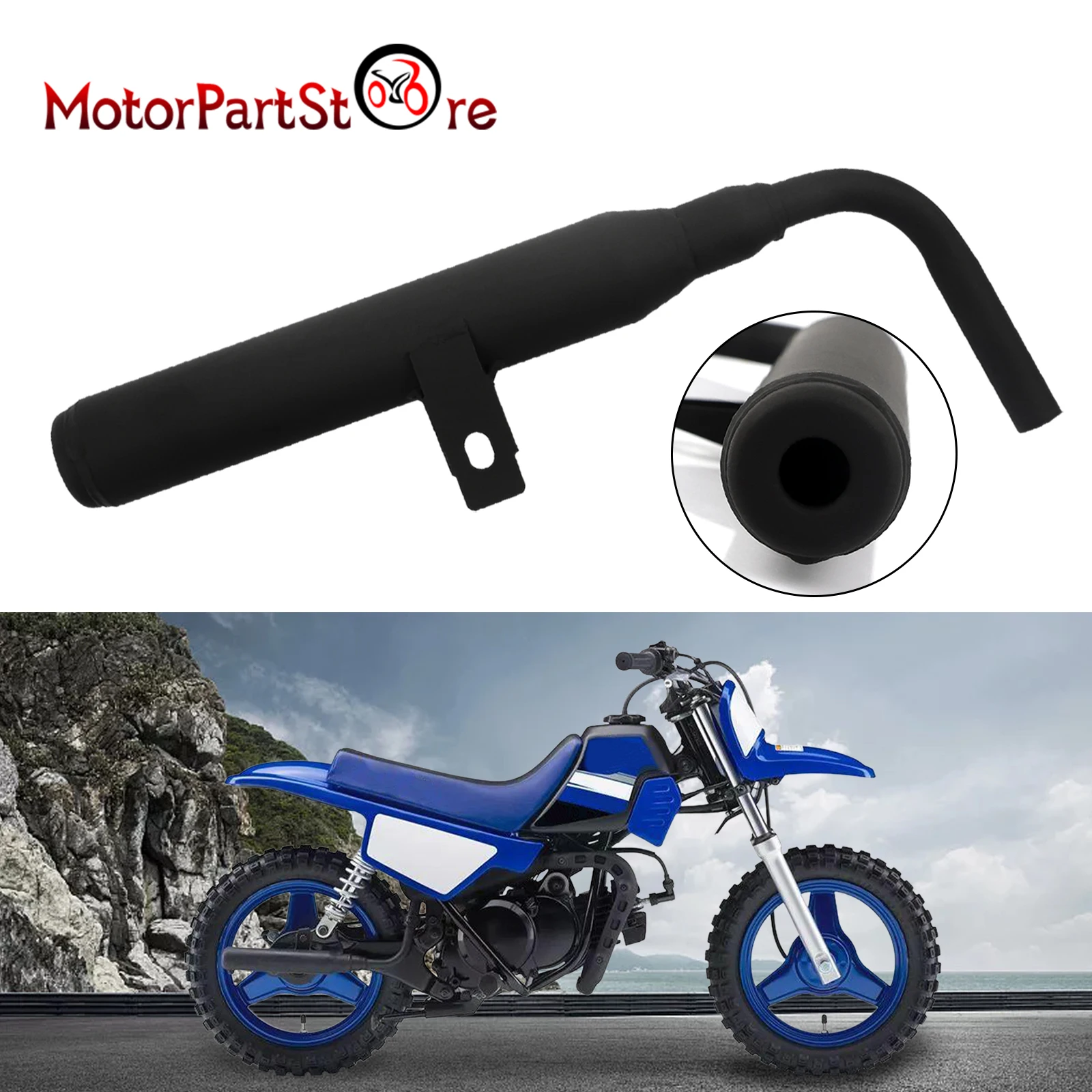 

Motorcycle Muffler Pipe Exhaust Silencer Pipe System for Yamaha PW50 PY50 PW PY 50 PEEWEE ATV Quad Motocross Pit Kids Bike