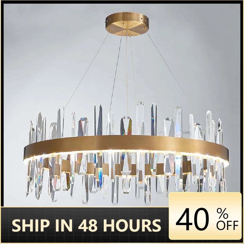 Luxury Postmodern Chandelier K9 Crystal Round LED Chandeliers For Dining Living Room Lobby Decoration Lighting Hanging Fixtures
Luxury Postmodern Chandelier K9 Crystal Round LED Chandeliers For Dining Living Room Lobby Decoration Lighting Hanging Fixtures