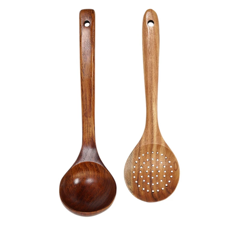 2 Pcs Kitchen Cooking Spoon Soup Spoon And Slotted Spoon Set Household Non-Stick Spatula Kitchenware Long Handle
2 Pcs Kitchen Cooking Spoon Soup Spoon And Slotted Spoon Set Household Non-Stick Spatula Kitchenware Long Handle