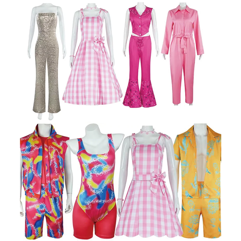 Barbie Princess Cosplay Costume Margot Robbie Pink Dress Uniform Ken Ryan Gosling Suit Beachwear for Women Halloween Disguise
Barbie Princess Cosplay Costume Margot Robbie Pink Dress Uniform Ken Ryan Gosling Suit Beachwear for Women Halloween Disguise