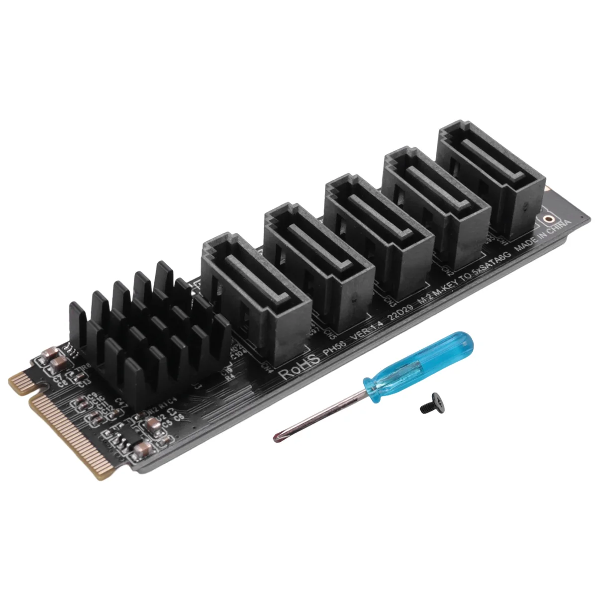 M.2 to NGFF 5 Ports SATA3.0 Adapter Card JMB585 M.2 Key M SATA3.0 Expansion Card for PC Laptop
M.2 to NGFF 5 Ports SATA3.0 Adapter Card JMB585 M.2 Key M SATA3.0 Expansion Card for PC Laptop