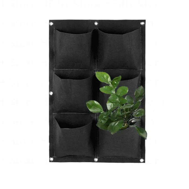 6 Pockets Black Wall Hanging mounted Planting Bag Vertical tools garden Flower Plant grow pots Vegetable Non-woven Fabric bag B4
6 Pockets Black Wall Hanging mounted Planting Bag Vertical tools garden Flower Plant grow pots Vegetable Non-woven Fabric bag B4