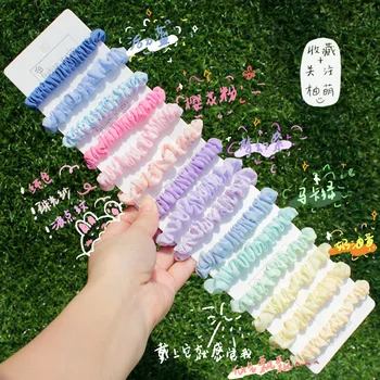 Student Hair Band Leather Band ins Wind High Beauty Summer Headstring Hair Band Thin Girl Heart Childrens hair rope gift