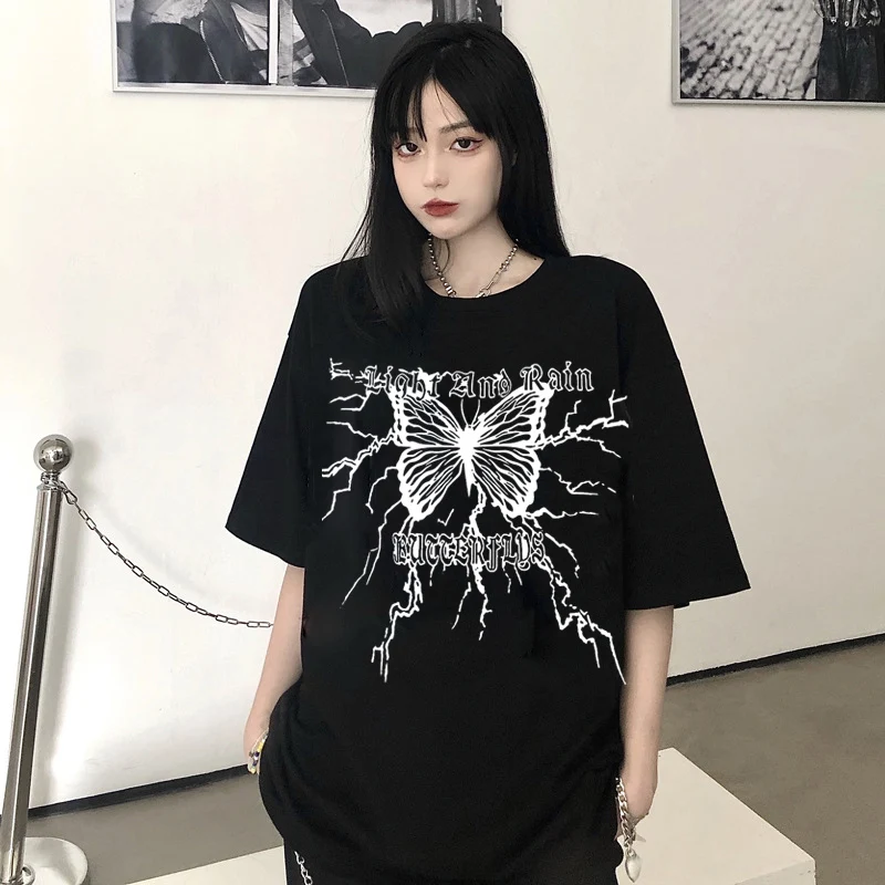 Summer Loose Comfortable Casual T-shirt Harajuku Kawaii Butterfly Pattern Simple Short Sleeve Top Fashion Soft Women's Clothing
Summer Loose Comfortable Casual T-shirt Harajuku Kawaii Butterfly Pattern Simple Short Sleeve Top Fashion Soft Women's Clothing
