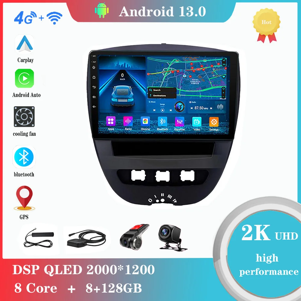 Android 12,0 для Peugeot 107 Toyota Aygo Citroen C1 2005-2014 мультимедийный плеер Автомагнитола GPS Carplay 4G WiFi DSP
Android 12,0 для Peugeot 107 Toyota Aygo Citroen C1 2005-2014 мультимедийный плеер Автомагнитола GPS Carplay 4G WiFi DSP