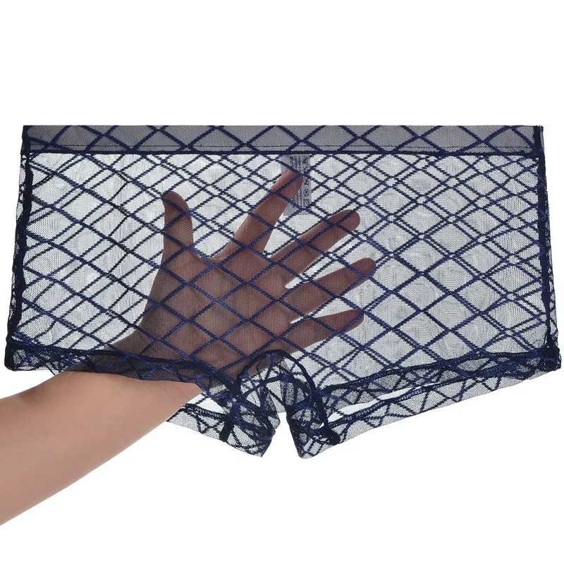 Sexy Men Boxer Shorts Underwear Mesh Transparent Boxer Thin Section Plaid Tight Breathable Underwear Lingerie Sexy
Sexy Men Boxer Shorts Underwear Mesh Transparent Boxer Thin Section Plaid Tight Breathable Underwear Lingerie Sexy