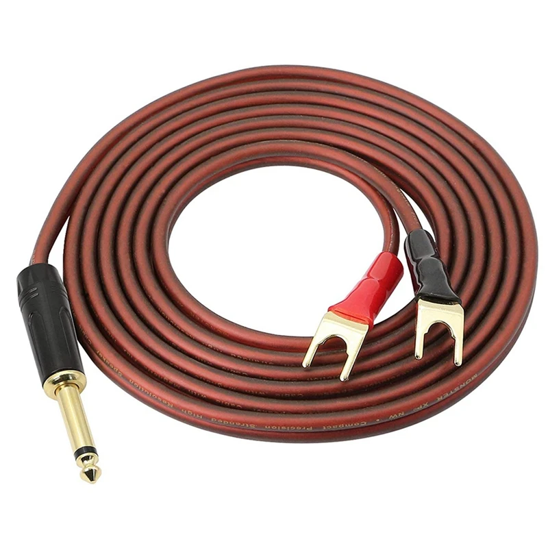 6.35mm to Y Spade Plug Speaker Cable, 1/4 TS Speaker Wire to U Fork Spade Plug Audio Cable OFC HiFi Speaker Wire
6.35mm to Y Spade Plug Speaker Cable, 1/4 TS Speaker Wire to U Fork Spade Plug Audio Cable OFC HiFi Speaker Wire