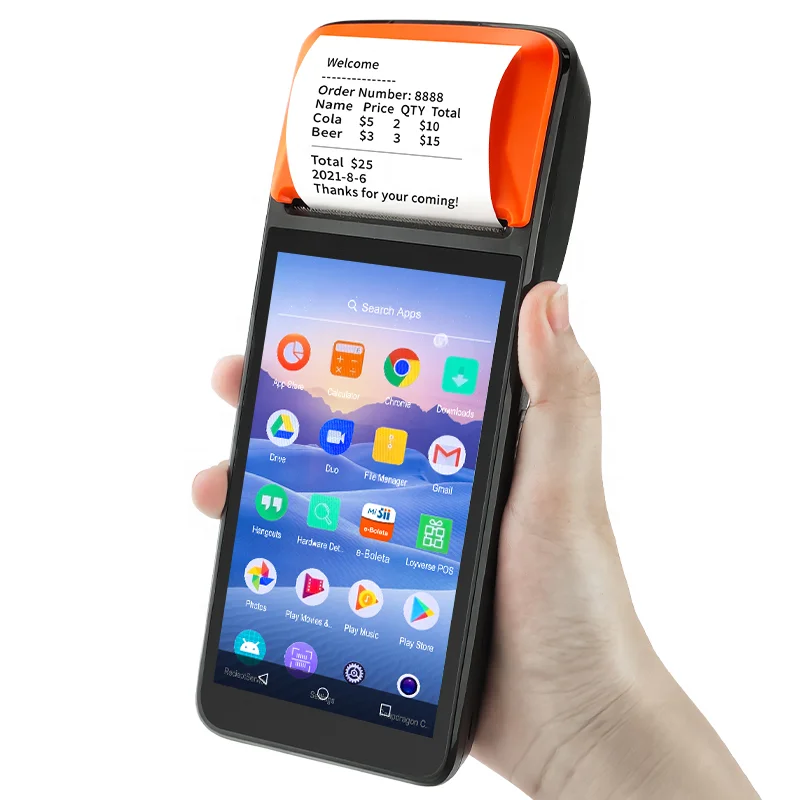 4G R330 NFC Android терминал чековый принтер биллинг POS-терминал кассовый аппарат ручной