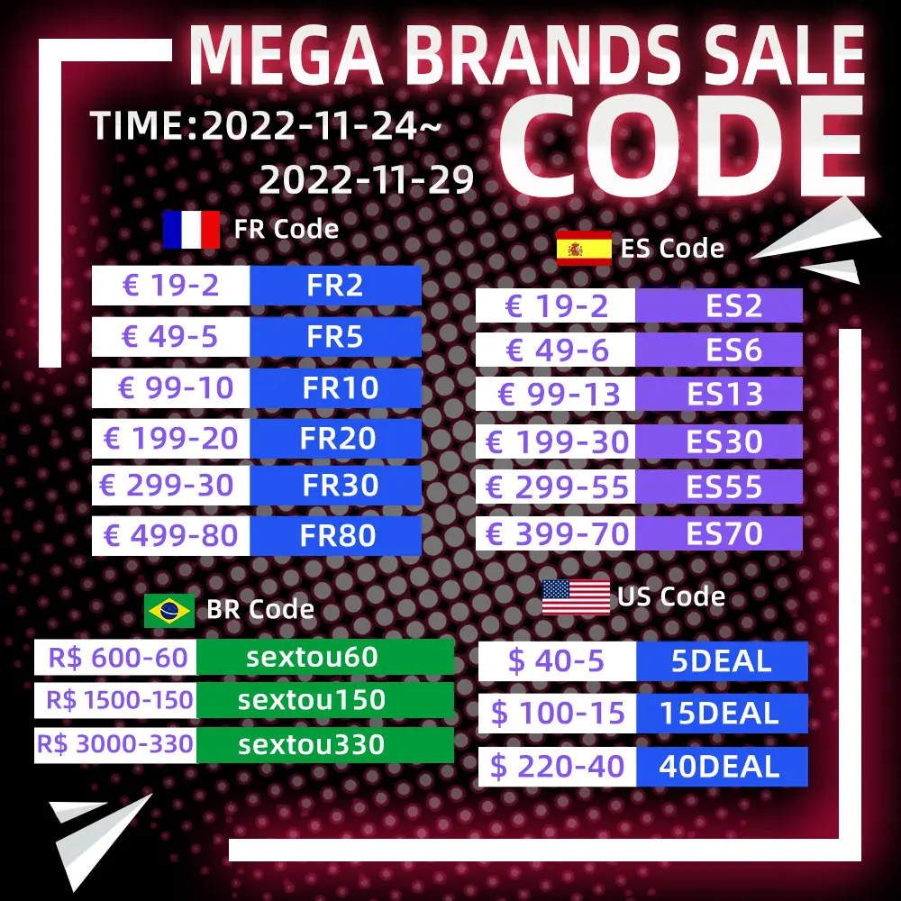 Big sale Guide!!! Promo Code and Coupon are provided here every day!!! Add it to your cart to get the bargain!!!
Big sale Guide!!! Promo Code and Coupon are provided here every day!!! Add it to your cart to get the bargain!!!