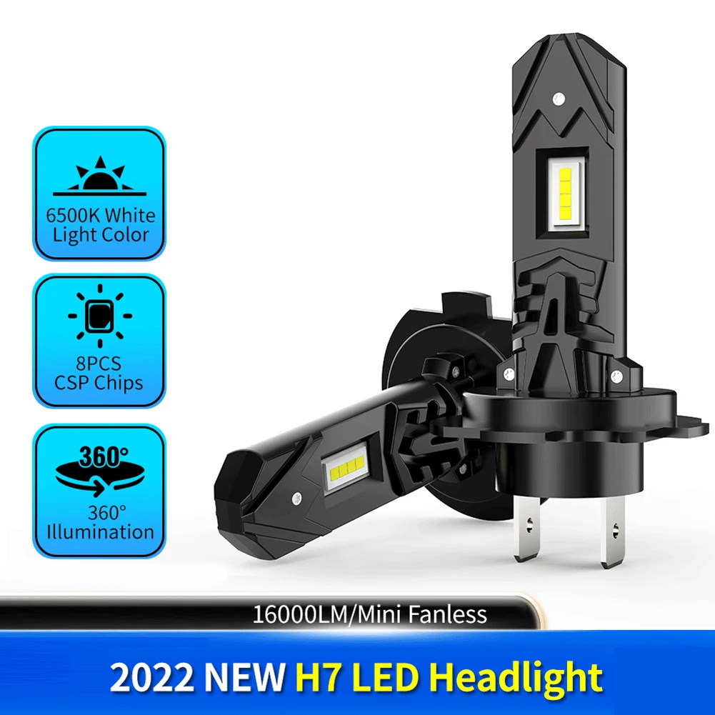 1set H7 LED Headlight Bulb Conversion Kit CSP Chips 6500K Cool White High Low Beam Plug&Play IP67 1:1 Halogen Beam Design
1set H7 LED Headlight Bulb Conversion Kit CSP Chips 6500K Cool White High Low Beam Plug&Play IP67 1:1 Halogen Beam Design