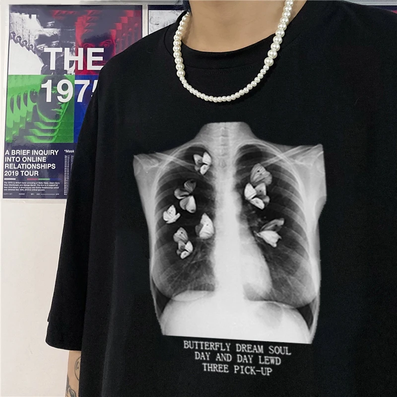 Summer Women Hip Hop Art Sternum Butterfly Vintage Female T-Shirt Punk Streetwear Goth Harajuku Chic Casual Loose Tops футболки
Summer Women Hip Hop Art Sternum Butterfly Vintage Female T-Shirt Punk Streetwear Goth Harajuku Chic Casual Loose Tops футболки