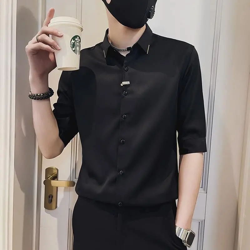 Shirts and Blouses for Men Half Sleeve Clothing Social Aesthetic Button S New In Designer Normal Vintage Luxury I White Man Tops
Shirts and Blouses for Men Half Sleeve Clothing Social Aesthetic Button S New In Designer Normal Vintage Luxury I White Man Tops
