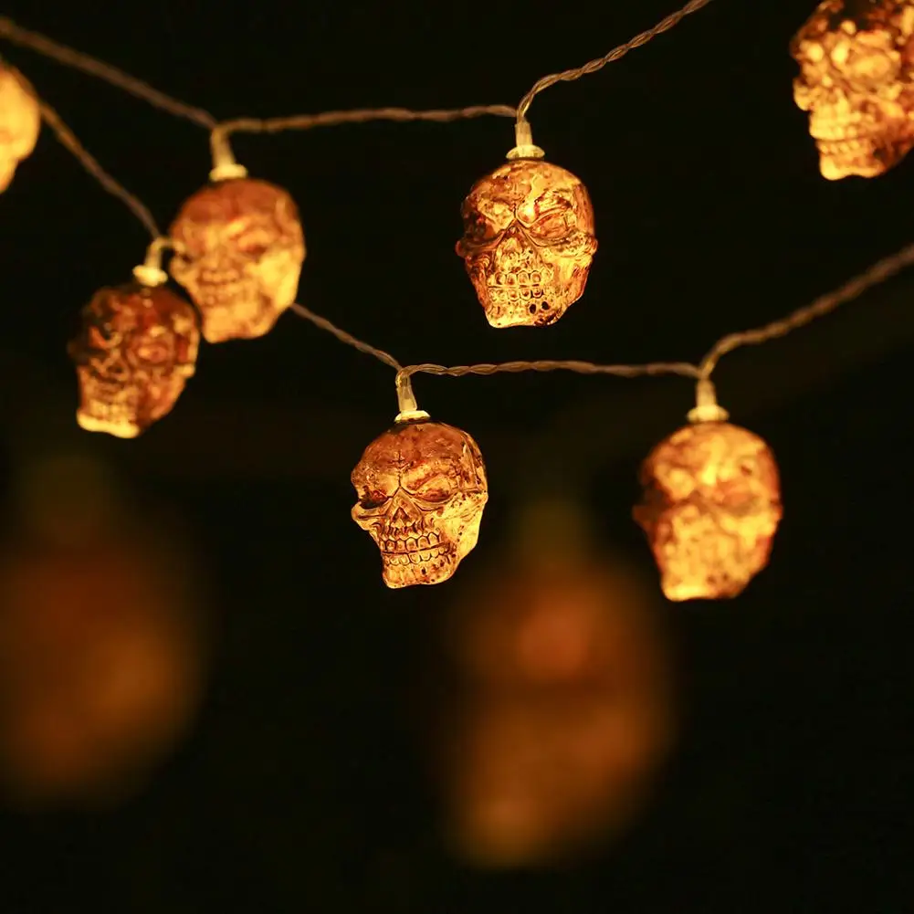 Уличная светодиодная гирлянда на Хэллоуин, 10/20 светодиодов 
Уличная светодиодная гирлянда на Хэллоуин, 10/20 светодиодов