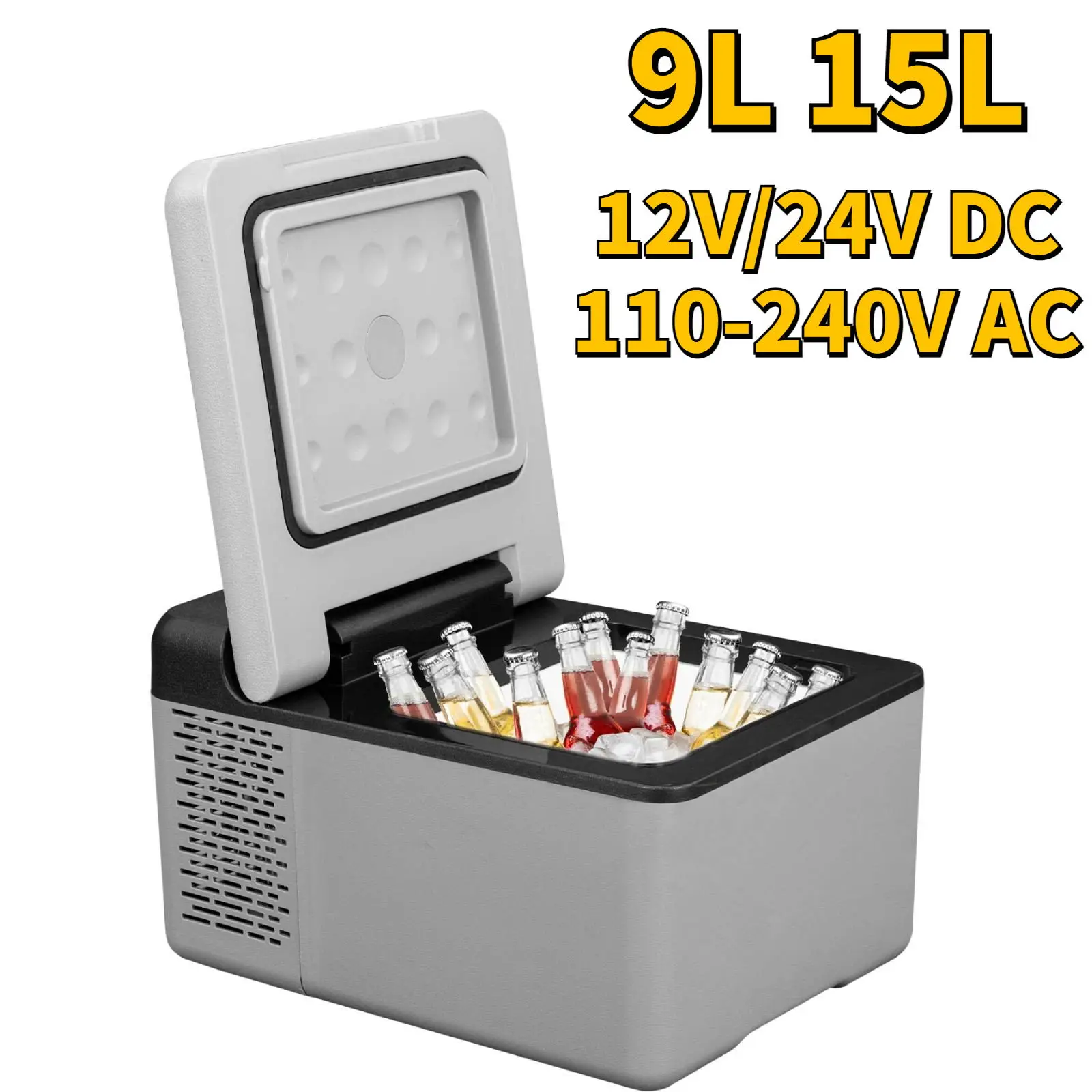 VEVOR 9L 15L Car Refrigerator Portable Compressor Fridge Freezer Cooler 12V/24V DC 110-240V AC for RV Travelling Camping Fishing
VEVOR 9L 15L Car Refrigerator Portable Compressor Fridge Freezer Cooler 12V/24V DC 110-240V AC for RV Travelling Camping Fishing