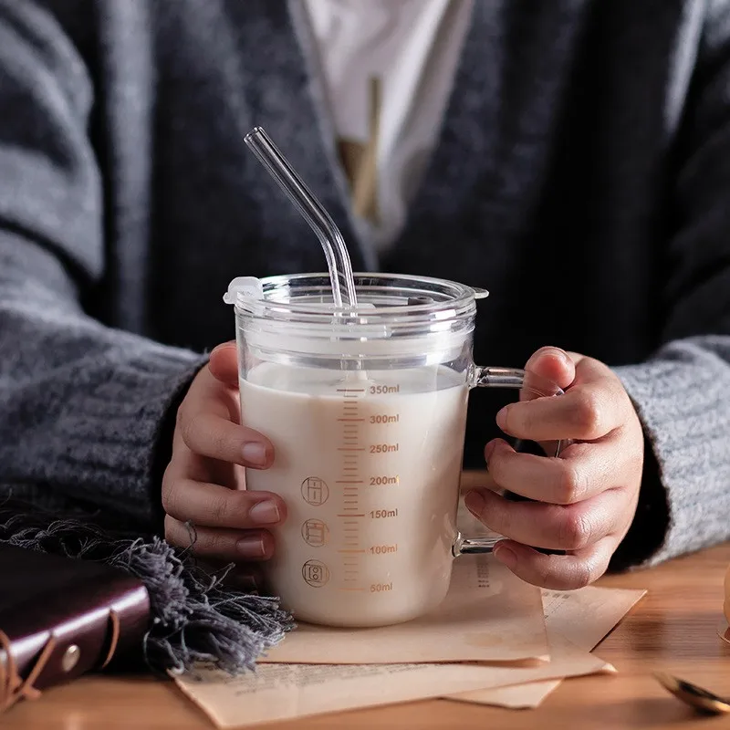 350ml Glass Measuring Cup Students Sippy Cup with Lid Milk Cup with Scale Microwave Measuring Cup Transparent Scale Cup Coffee
350ml Glass Measuring Cup Students Sippy Cup with Lid Milk Cup with Scale Microwave Measuring Cup Transparent Scale Cup Coffee
