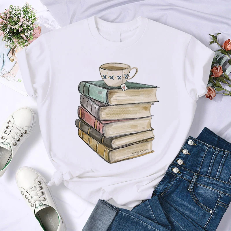 Graphic Tees Short Sleeve Ladies Women Cartoon Summer Fashion Tshirts Books and Tea Love Sweet 90S Tops Female Clothes T-Shirt
Graphic Tees Short Sleeve Ladies Women Cartoon Summer Fashion Tshirts Books and Tea Love Sweet 90S Tops Female Clothes T-Shirt