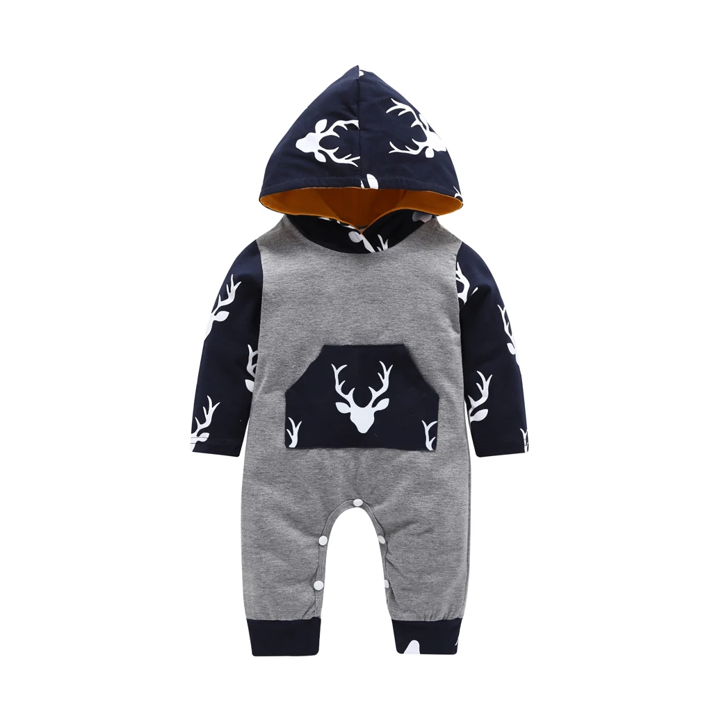 Spring Fall Baby Romper Cartoon Elk Print Hooded Long-sleeve Baby Jumpsuit In Grey for Baby Clothes Baby Boy Rompers 0-18M
Spring Fall Baby Romper Cartoon Elk Print Hooded Long-sleeve Baby Jumpsuit In Grey for Baby Clothes Baby Boy Rompers 0-18M