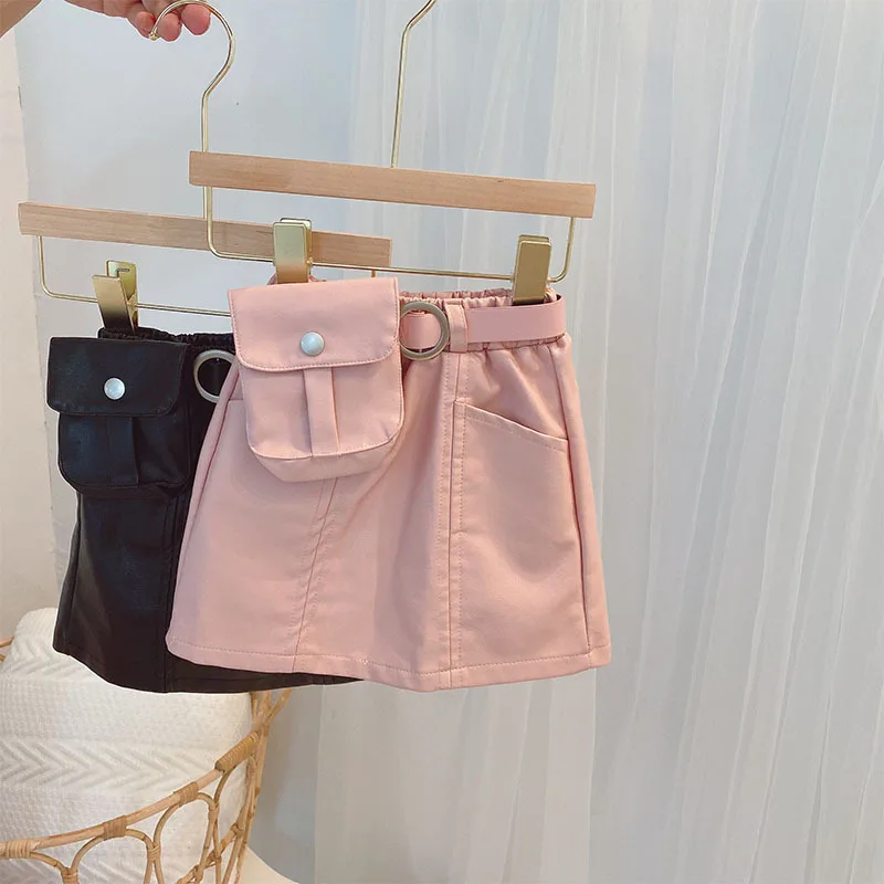 Fashion Girls Little Leather Skirts In Summer of 2023, New Girls' Short Skirts and Hip Skirts with Belts Girls Skirts 
Fashion Girls Little Leather Skirts In Summer of 2023, New Girls' Short Skirts and Hip Skirts with Belts Girls Skirts