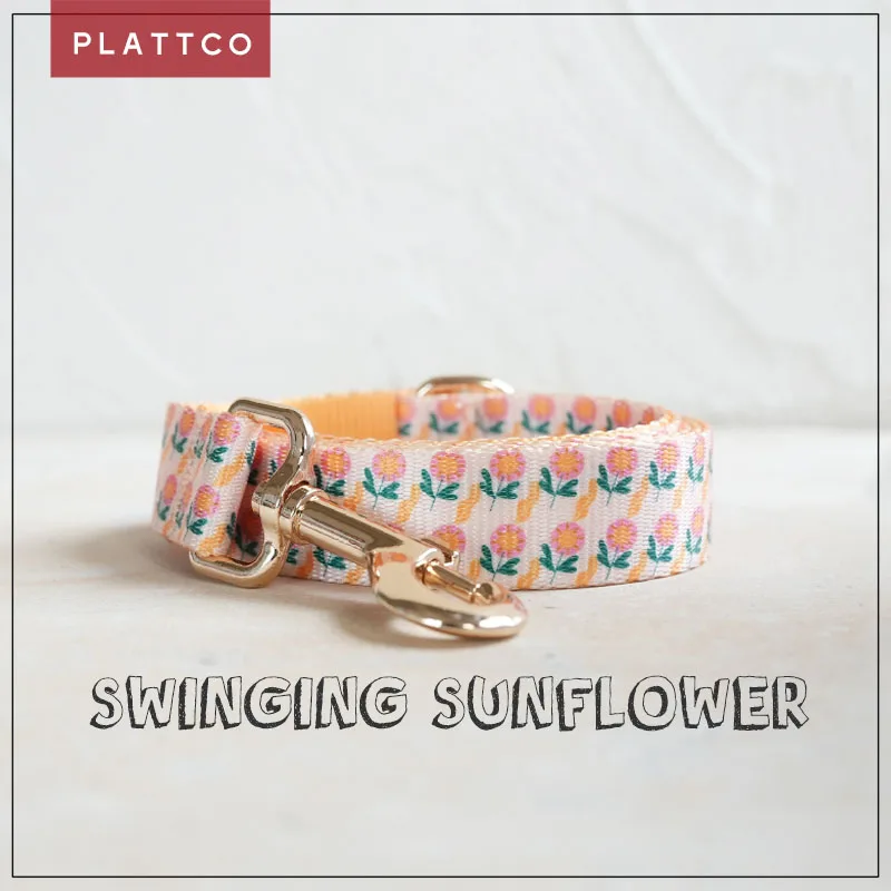 PLATTCO unique design dog leash print small sunflower pattern with high quality light color zinc alloy buckle 5 size PDL302g
PLATTCO unique design dog leash print small sunflower pattern with high quality light color zinc alloy buckle 5 size PDL302g