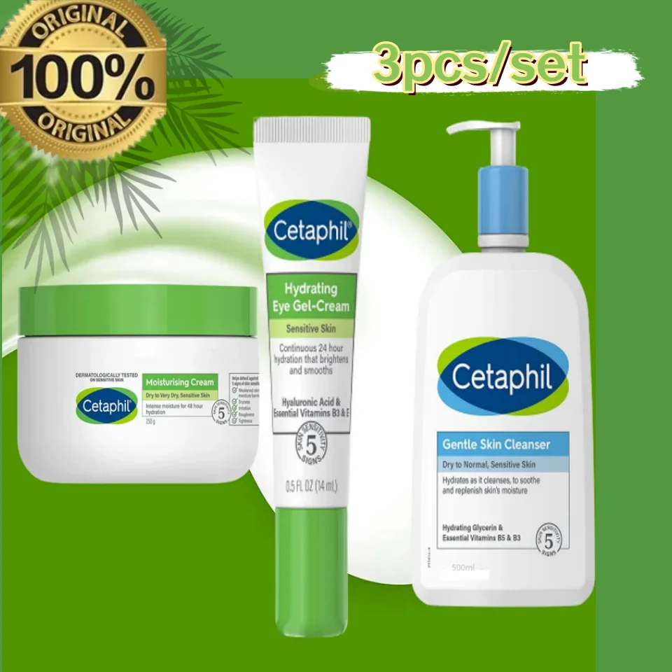 3pcs/set Cetaphil Moisturising Cream Hydrating Moisturizer for Dry to Sensitive Skin Restores Skin Barrier Face Body Care 250g
3pcs/set Cetaphil Moisturising Cream Hydrating Moisturizer for Dry to Sensitive Skin Restores Skin Barrier Face Body Care 250g