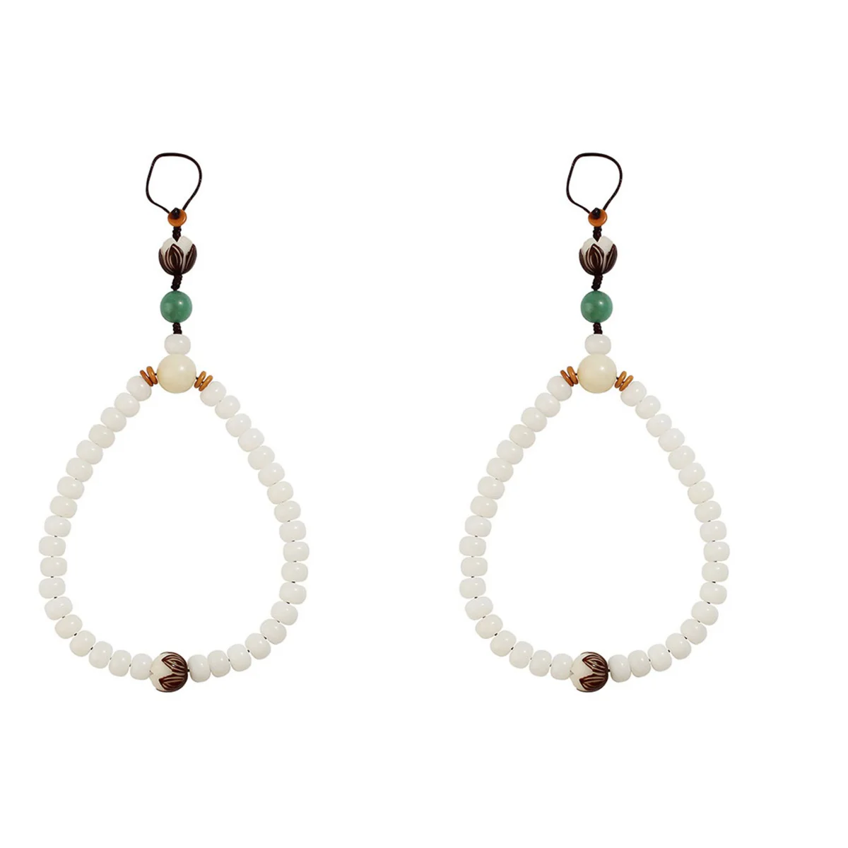 2 Count Bodhi Mobile Phone Chain Wrist Key Holder Strap Lanyard Wristlet Case White Jade Small Short Men Women
2 Count Bodhi Mobile Phone Chain Wrist Key Holder Strap Lanyard Wristlet Case White Jade Small Short Men Women