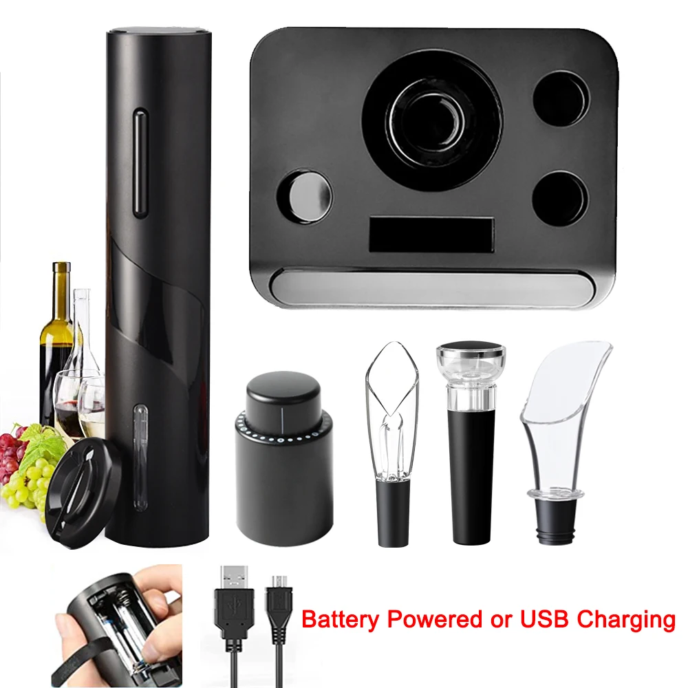Viboelos Electric Wine Opener Rechargeable Automatic Wine Bottle Opener Corkscrew Wine Accessories Kitchen Gadgets for Home
Viboelos Electric Wine Opener Rechargeable Automatic Wine Bottle Opener Corkscrew Wine Accessories Kitchen Gadgets for Home