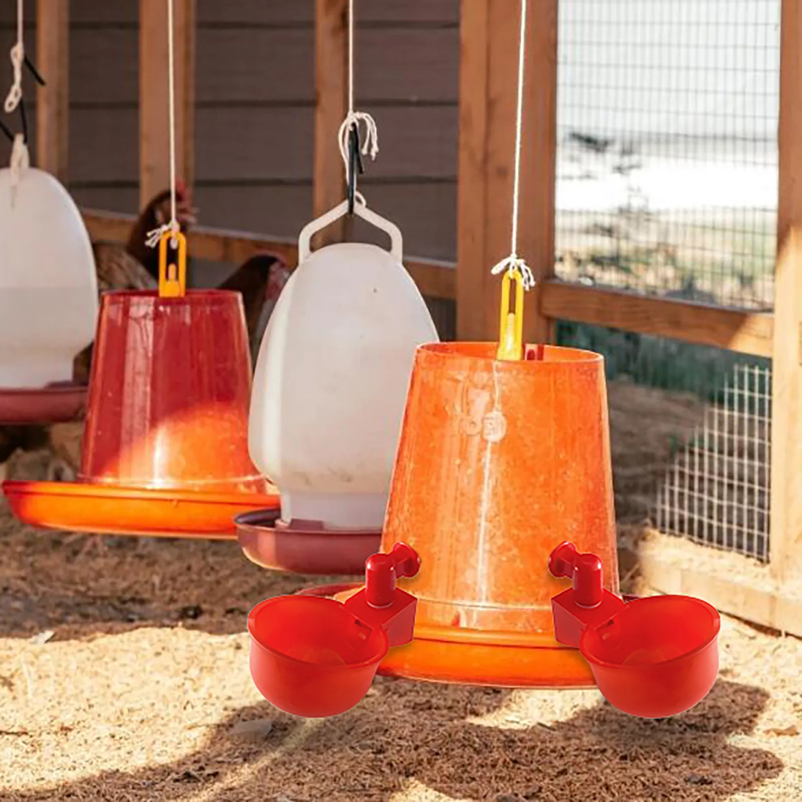 Chicken Quail Hanging Water Cups Nipple Drinking Bowl Birds Water Bowl Drinker Cups for Backyard Automatic Poultry
Chicken Quail Hanging Water Cups Nipple Drinking Bowl Birds Water Bowl Drinker Cups for Backyard Automatic Poultry