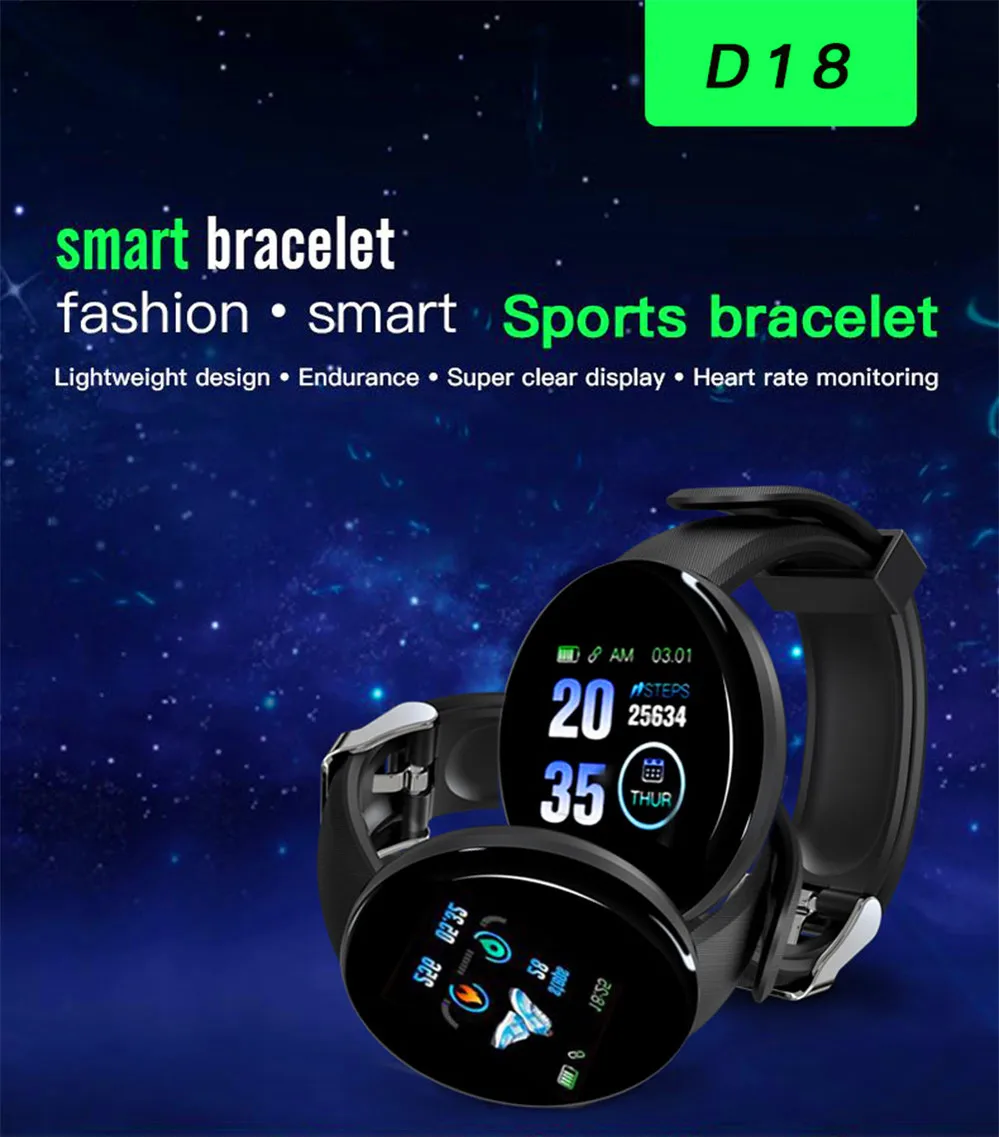 Smart Digital Watch Round Color Screen Bluetooth-Compatible Blood Pressure Monitor Fitness Tracker Bracelet for Men Women Kids
Smart Digital Watch Round Color Screen Bluetooth-Compatible Blood Pressure Monitor Fitness Tracker Bracelet for Men Women Kids