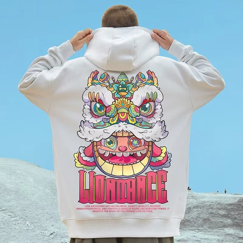 Lion Dance Printing y2k Hoodie For Couple Oversized Hoodies Men Casual Loose Hoody Male Red Hooded Sweatshirts Unisex Streetwear
Lion Dance Printing y2k Hoodie For Couple Oversized Hoodies Men Casual Loose Hoody Male Red Hooded Sweatshirts Unisex Streetwear