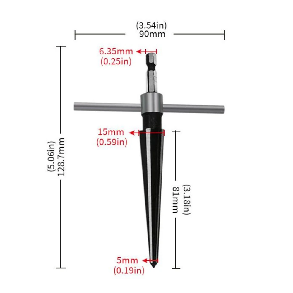 Hand Held Tapered Reamer Cutting Tool Reaming T-Handle Woodworker Woodworker Core Drill Bit 5-16mm 6 Fluted Chamfing
Hand Held Tapered Reamer Cutting Tool Reaming T-Handle Woodworker Woodworker Core Drill Bit 5-16mm 6 Fluted Chamfing