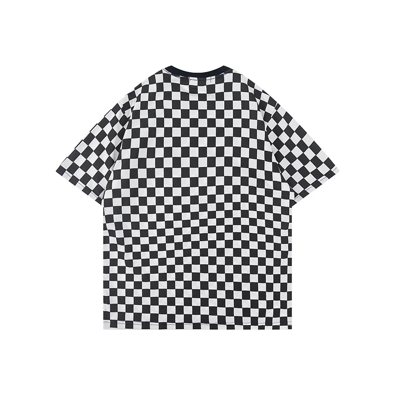 Hip Hop Love Embroidery Checkered Color Match Streetwear Summer Tshirts Men and Women Short Sleeve Cotton Oversized Top Tees
Hip Hop Love Embroidery Checkered Color Match Streetwear Summer Tshirts Men and Women Short Sleeve Cotton Oversized Top Tees
